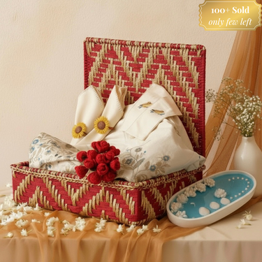 Diwali Luxury Hamper – Premium Embroidered Bedding & Special Handcrafted Products by Mothers | overall image