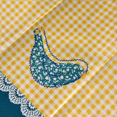 Yellow & Banana Design Kitchen Towel Pack 2 | Close View