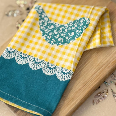 Yellow & Banana Design Kitchen Towel Pack 2 | Overall View