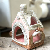 Handmade dhoop stand - hut style | Side View