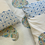 Aangan Handblock Slub Cotton Bedsheet King Size | focus view