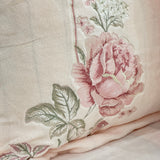Baby Pink Embroidered Warm Velvet Bedsheet Set | focus view