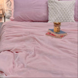 Baby Pink Super Soft Plush Blanket – Single Layer creative view