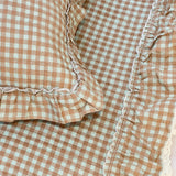 Biscuit Cottage Picnic Gingham Bedcover Set | Set of 5 | frill view