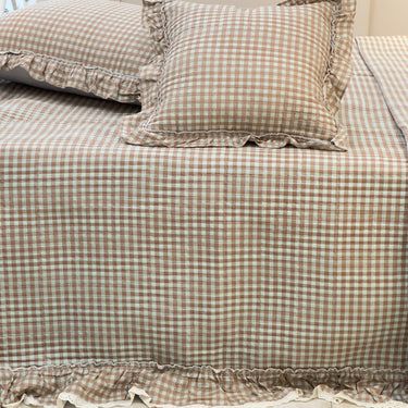 Biscuit Cottage Picnic Gingham Bedcover Set | Set of 5 | front view