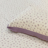 Blackcurrant Waffle Cotton Feel Double Bed Bedsheet Set with Soft Comfort Layer & Lace Detailed Pillow Covers (250 x 270 cm) | focus view | butterbed