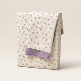 Blackcurrant Waffle Cotton Feel Double Bed Bedsheet Set with Soft Comfort Layer & Lace Detailed Pillow Covers (250 x 270 cm) | front studio view | butterbed