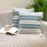 Blue Jute Cushion Cover | creative view