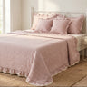 Blush Cottage Picnic Gingham Bedcover Set | Set of 5 overall view | creative view