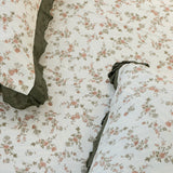 Blush Meadow Soft Cotton Feel Double Bed Bedsheet Set with Lace Detailed Pillow Covers (250 x 270 cm) | focus view