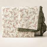 Blush Meadow Soft Cotton Feel Double Bed Bedsheet Set with Lace Detailed Pillow Covers (250 x 270 cm) | front studio view