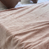 Blush Nude Textured Winter Blanket – Single Layer overall view