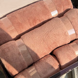 Blush Pink Luxury Towel Gift Set top view