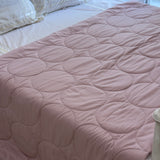 Blush Pink Soft Fibre Quilted AC Comforter | clear view