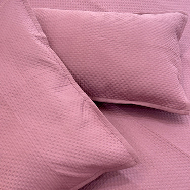 Blush Pink Ultrasonic Textured Bedcover | focus view