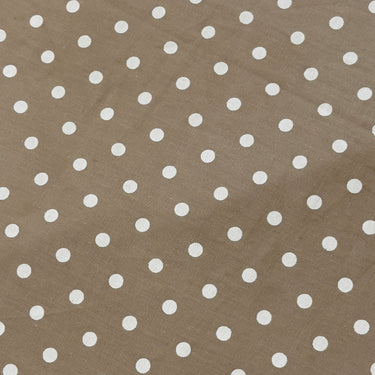 Brown Polka Dot Double Lace 400TC Cotton Bedsheet | focus view