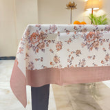 Brown Rose Garden Table Cover | Side View