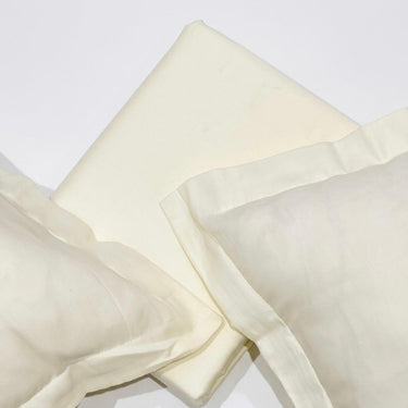 Butter yellow Solid 400TC Pure Cotton Bedsheet Set | King Size top view