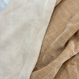 Camel Brown Mink Blanket with Sherpa Lining closeup view