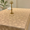 Camel Jacquard Rose Table Cover overall view