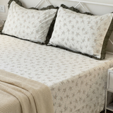 Champagne Rose Soft Cotton Feel Double Bed Bedsheet Set with Lace Detailed Pillow Covers (250 x 270 cm) | full creative view