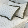 Champagne Rose Soft Cotton Feel Double Bed Bedsheet Set with Lace Detailed Pillow Covers (250 x 270 cm) | pillow view