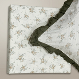 Champagne Rose Soft Cotton Feel Double Bed Bedsheet Set with Lace Detailed Pillow Covers (250 x 270 cm) | studio top view