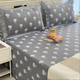 Charcoal Grey floral Double Lace 400TC Bedsheet | King Size | full view