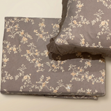 Chocolate Waffle Cotton Feel Double Bed Bedsheet Set with Soft Comfort Layer & Lace Detailed Pillow Covers (250 x 270 cm) | top studio view