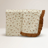 Cinnamon Rose Soft Cotton Feel Double Bed Bedsheet Set with Lace Detailed Pillow Covers (250 x 270 cm) | studio front view