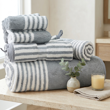 Cloud Butter Toast Feather Soft Gifting Towel Set | Set of 8 | all view