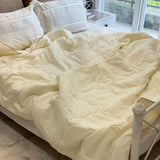 Cream Soft Fibre Quilted AC Comforter | full view
