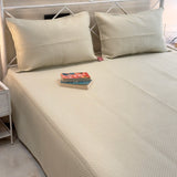 Cream Ultrasonic Cotton Mix Bedcover | full view