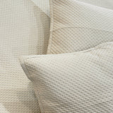 Cream Ultrasonic Cotton Mix Bedcover | pillow focus view