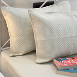 Cream Ultrasonic Cotton Mix Bedcover | pillow view