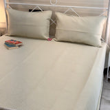 Cream Ultrasonic Cotton Mix Bedcover | side view