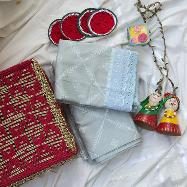 Diwali Special Hamper – Green leafy bedsheet & Special Handcrafted Products by Mothers | overall hamper image