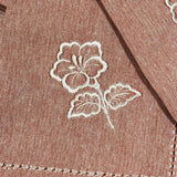 Embroidered Floral Napkin Gift Set – Box of 6 (Rose) close