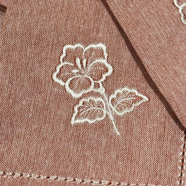 Embroidered Floral Napkin Gift Set – Box of 6 (Rose) close