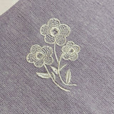Embroidered Lavender Napkin Gift Set – Box of 6 closeup view
