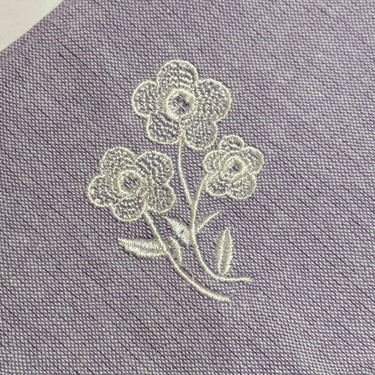 Embroidered Lavender Napkin Gift Set – Box of 6 closeup view