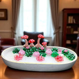 Fairy Garden Mushroom Candle Bowl | Handmade Home Decor by Mother | front view