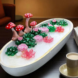 Fairy Garden Mushroom Candle Bowl | Handmade Home Decor by Mother | side view