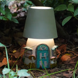 Fairy House Ceramic Lamp with Clay Art Detailing | front view