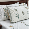 Floral Handblocked 400TC Cotton Bedsheet | King Size | side view