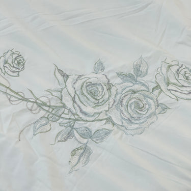 Floral Reversible Embroidered AC Comforter | Double | close view