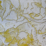 Golden Floral Cotton Cushion Cover | Close View