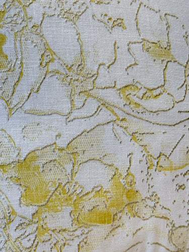 Golden Floral Cotton Cushion Cover | Close View