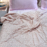 Granny Style Blush Pink Vintage Floral Comforter | front view
