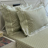 Green Polka Dot 400TC Cotton Bedsheet | pillow view